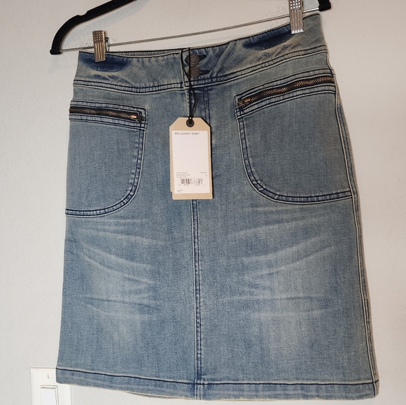 NWT Prana Stretch Denim Dusted Blue Broadway Jean Skirt Women's Size 4 - Picture 14 of 14